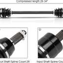 Front Left Right CV Axles set For 2009-2010 For Polaris Ranger 500,2010-2017 For Polaris Ranger 800,2010-2012 For Polaris Ranger Crew 800,2010-2012 For Polaris Ranger XP 800 1332856 1332606 2pcs
