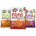 Lenny & Larry's FITZELS Protein Pretzels [GAME DAY Variety Pack] 12 x 3oz Bags of High Protein Snacks with 20g Plant Based Protein Incredibly Tasty with Salty Crunch (EXP 02/20/27)