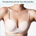 Nimiah Bra Inserts Breast Enhancers - 2 Pairs Push up Swimsuit Pads Add Cups Size Instantly Fits AB, C, D Cup (Beige)