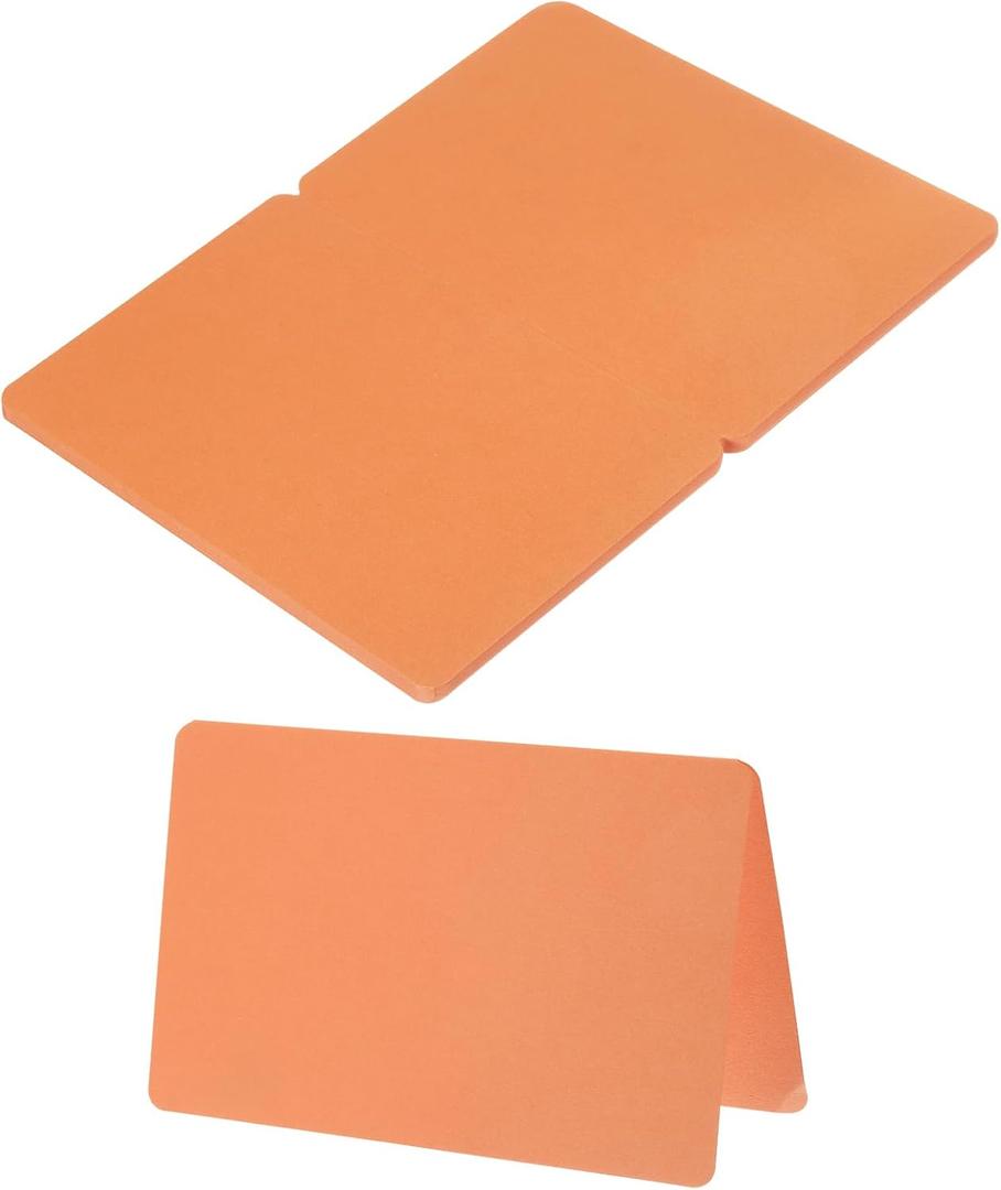 MECCANIXITY 20Pack Table Place Cards, Printable Place Name Cards for Table Setting Wedding Dinner Parties Events Reserved Seating, Orange