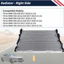 Radiator Right Side 17118743663 Compatible with BMW 540i 540i-xDrive 530i 530i-xDrive G30 740i 740i-xDrive G12 2017 2018 2019 2020 Replace 17118650745