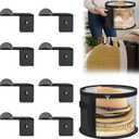 Adhesive Hat Hooks for Wall-8 Pack Hat HolderHat OrganizerCowboy Hat RackStrong Adhesive Cap HolderCap Organizer for Baseball Caps- BlackHat Storage