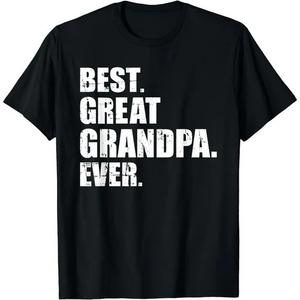 Best Great Grandpa Design For Grandpa Men Great Grandfather T-Shirt L (Grey)