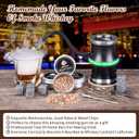 Electric Whiskey Smoker Kit, Cocktail Smoker Kit with Whiskey Stones & 8 Flavors Wood Chips, Drink Bourbon Old Fashioned Smoker Kit, Whiskey Gifts for Men, Dad, Husband, Boss, Boyfriend