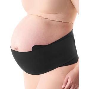 Momcozy Belly Bands for Pregnant Women, One-Piece & Portable Pregnancy Belly Band with Ergonest Back Support & Breathable Fabric – Adjustable Maternity Belt for Small/Round/High-Carrying Belly L