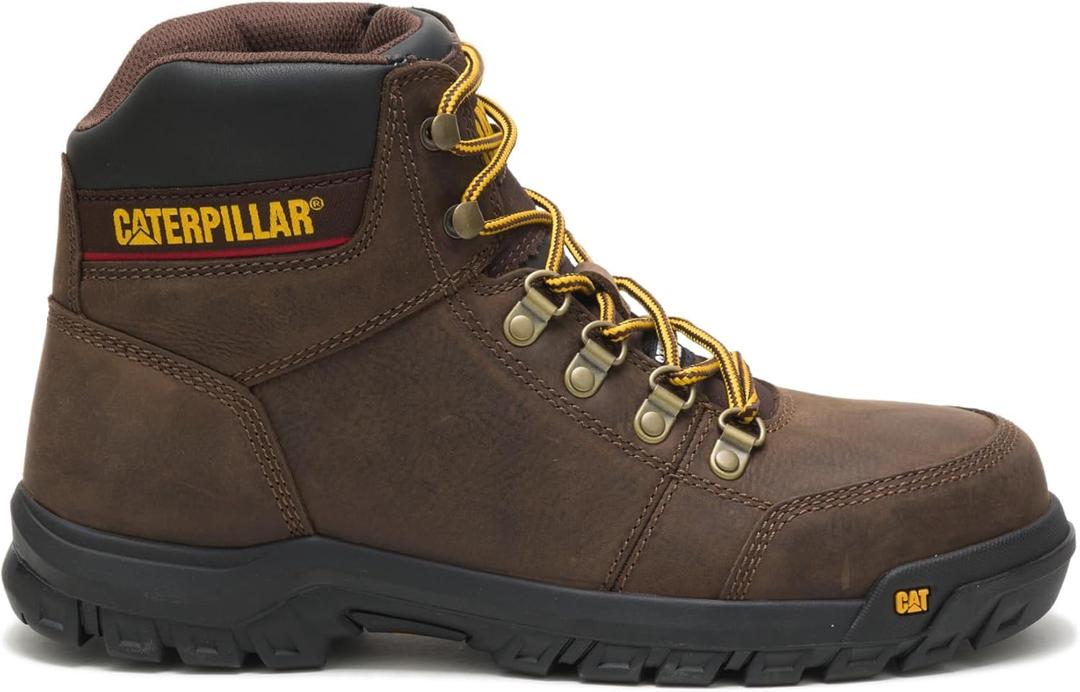 Cat Footwear Men's Outline Steel Toe Work Boot (11, Seal Brown)