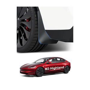 Zanch 4PCS 2025 Upgraded Tesla Mud Flaps, [No Drilling No Tape], All-Weather Splash Guards Fenders for Model 3 Highland (2024-2025), Tesla Model 3 Accessories 2025