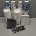 JOLLY CHEF 16 oz Coffee Cups with Lids 100 Pack, Disposable Hot Paper Coffee Cups with Lids, Sleeves and Stirrers for Christmas, Thanksgiving, Party