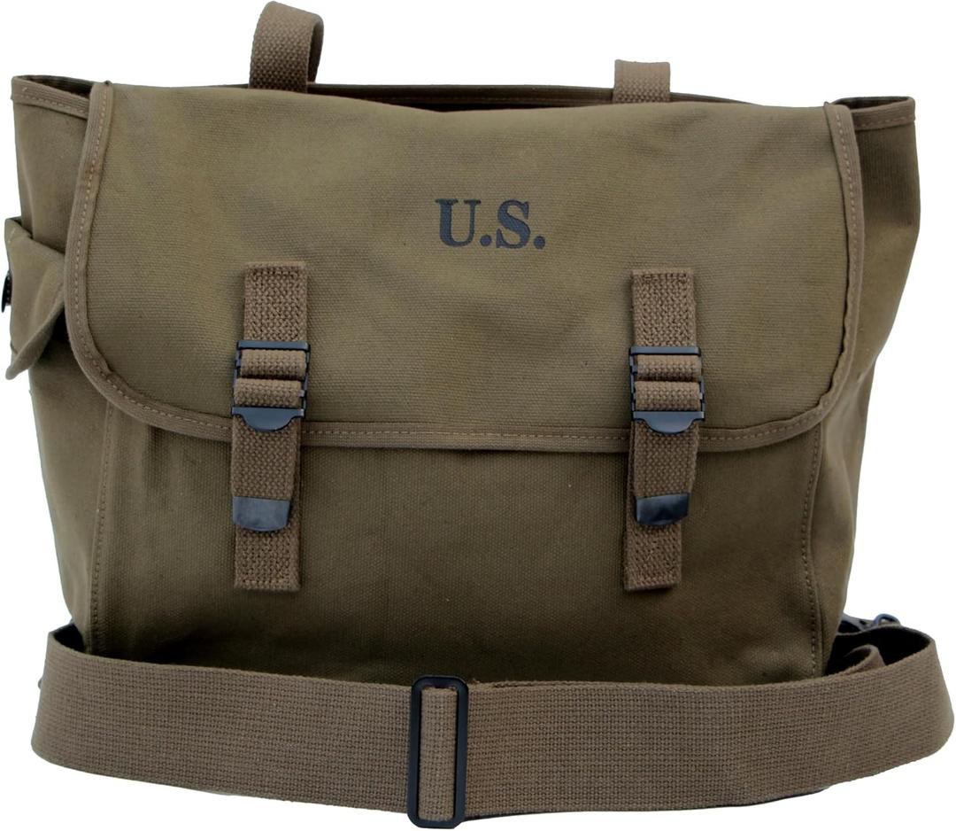 ANQIAO WWII WW2 US M36 Musette Olive Green