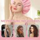Years calm Shower Caps for Women Reusable Waterproof, Double Layer Waterproof Fabric - Both Sides Usable, Reversible Pattern & Solid Color Design, Soft Elastic Keeps Hair Dry for shower Spa Travel