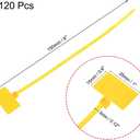 uxcell Cable Zip Ties 6 Inch Label Tag Mark Self-Locking Nylon Wire Strap Yellow 120pcs