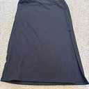 Halara Women's Size M Black Split Midi Casual Soft Cotton Pull On Pencil Skirt Medium