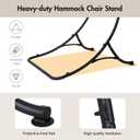 ANOW Heavy Duty Hammock Chair Swing Stand Only, Hanging Chair Stand for Outside, Max 400 Lbs, Black