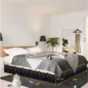 Under Bed Blocker for Pets, Easy to Install 21 Pack Under Couch Blocker, 249" Bed Blockers for Under Bed, Expandable Design, Blocks Dogs Cats & Stops Lost Toys Under Furniture, 12"*12" Black