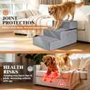 Dog Stairs for High Bed, Dual Reinforced Support Pet Steps for Large Dogs