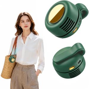Portable Clip-on Fan, Silent Bladeless Mini fan, 360Rotation 3-speed Modes Whirlwind Fans For Waist Clips Hands-Free Cooling Fan Suitable For Outdoor Sports Trip Work Travel Green