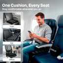Sondur Travel Cushion CloudAir Technology Airplane Seat Cushion Inflatable Travel Cushion for Long Flights Portable Air Cell Design, Puncture-Resistant Waterproof Pad Black