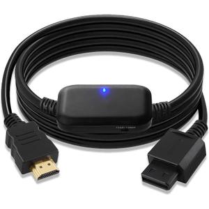 Herfair Wii to HDMI Cable, Wii HDMI Adapter, Wii2HDMI Converter Support 4:3/16:9 Aspect & All Display Modes with 1080P/720P Switch for Nintendo Wii/WiiU, Plug & Play -6.6FT