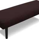 Stretch Bench Covers, Bench Seat Covers, Bench Cushions Covers, Printed Bench Seat Protector, Washable Bench Slipcover, Rectangle Bench Covers for Dining Room, Living Room, Kitchen(Twill coffee)