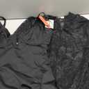 Popilush Lace Long Sleeve Dress - Shapewear Formal Mother of Bride Dresses Sheer Mesh Wedding Guest Mini Dress for Women (Medium, Black)