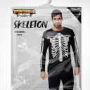 Spooktacular Creations Halloween Men Skeleton Costume Long Sleeve shirt for Adult, Halloween Costumes for Men 2025 (L)