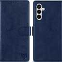 ZZXX for Samsung Galaxy A25 Wallet Case with [RFID Blocking] Card Slot Kickstand Magnetic Closure Leather Flip Fold Protective Phone Case for Samsung Galaxy A25 Case Wallet(Blue-6.5 inch)