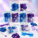 12 Sets Kpop Party Favors Kpop Music Theme Gift Sets Purple Blue Korean Pop Friendship Handmade Knot Bracelet Sunglasses Scrunchie Keychains Bags for Fans Music Theme Birthday Disco Party Supplies