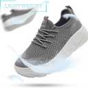 QIJGS Wide Toe Box Platform Sneakers for Women Casual Tennis Shoes Lightweight mesh Shoe (Gray)