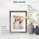 2 x Hongkee 8x10 Picture Frame, Made of Real Glass and Wooden Frame, Horizontal and Vertical Display for Wall or Tabletop (Rustic Brown, 1 Pack), 8X10 in