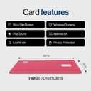 SPOTMINDERS Apple MFi Certified Credit Card Wallet Tracker PRO Pink (iOS Only) Gifts for Mom Works with Apple Find My Rechargeable Tracking Card for Her IP68 0.07in Slim Item Finder for Luggage Purse