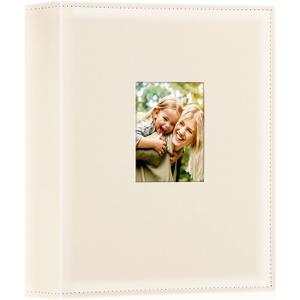 Ywlake Photo Album 4x6 400 Pockets, Leather Photo Albums Holds 400 Vertical Pictures Only Beige