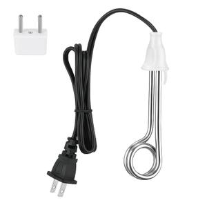 Travel Immersion Water Heater 300W Electric Camping Accessories 120/240V Dual Voltage Portable Immersion Water Heater for Coffee & Tea (White)