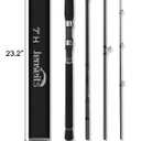 Jenseits Fishing Rods, Carbon Fiber Spinning & Casting Poles, Saltwater Resistant Guides, 6'/7'/8'/9'/10'/12'-Portable 2/3/4/-Piece & Telescopic Designs, Cork/EVA Grip for Bass Trout Inshore & Surf