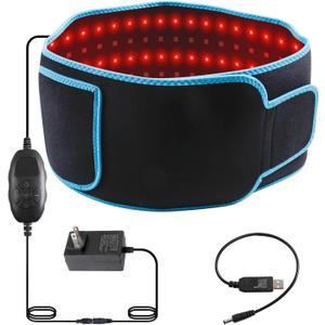 Red Light Therapy Belt 105 3-in-1 LED Beads 660nm and 850nm Near Infrared for Body Waist Back Knees 5 Brightness 7 Timer Modes