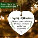 2 x Retirement Gifts for Women Men, Retired Ornaments Gifts for Coworker, Friends, Boss, Happy Retirement Never Underestimate The Difference You Made Retired Ceramics Christmas Ornaments
