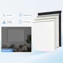 36" W x 72" H Cordless Blackout Roller Shades Blinds for Indoor Windows Free-Stop Blackout Blinds Window Roller Blinds for Home and Office, Modern Window Blind Color-Matched (Blackout-White)
