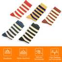 Striped Socks Tube Socks Retro Style Colorful Crew Funny Sock (Small, Multicolor 07)