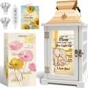 Mothers Day Birthday Gifts for Mom from Son, Gifts for Mom from Son, Cool Moms from Son, Thanksgiving Mother and Son Candle Warmer Lantern with Timer & Dimmer