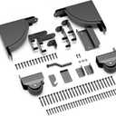 SANKINS Heavy Duty Sliding Gate Kit, Adjustable Sliding Gate Hardware Kit for Wood Fence, Anti Sag Gate Kit Gate Corner Brace Bracket with Gate Latch, Fence Gate Kit for Driveway Gates, Pool Gates