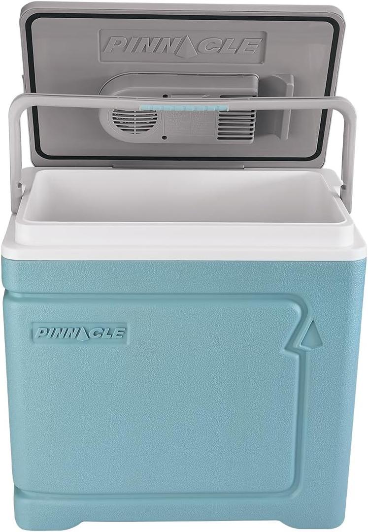 Pinnacle Thermoware Electric Cooler Large 30L Portable Cooler for Hot and Cold Drinks and Food 12v Travel Cooler for Car, Camper, RV, Van Plug-In Cooler Refrigerator for Travel, Fishing, Hunting