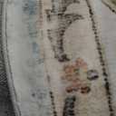 9x12 Area Rug Living Room: Washable Boho Large Neutral Vintage Soft Rugs Stain Resistant Distressed Farmhouse Non-Slip Indoor Floor Carpet for Bedroom Nursery Kids Office Dining Room- Beige Blue