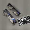 Gaoye +1.5 2-Pack of Reading Glasses - Blue-Light Filter, UV Protection - Readers with Rectangle Frames (Black)