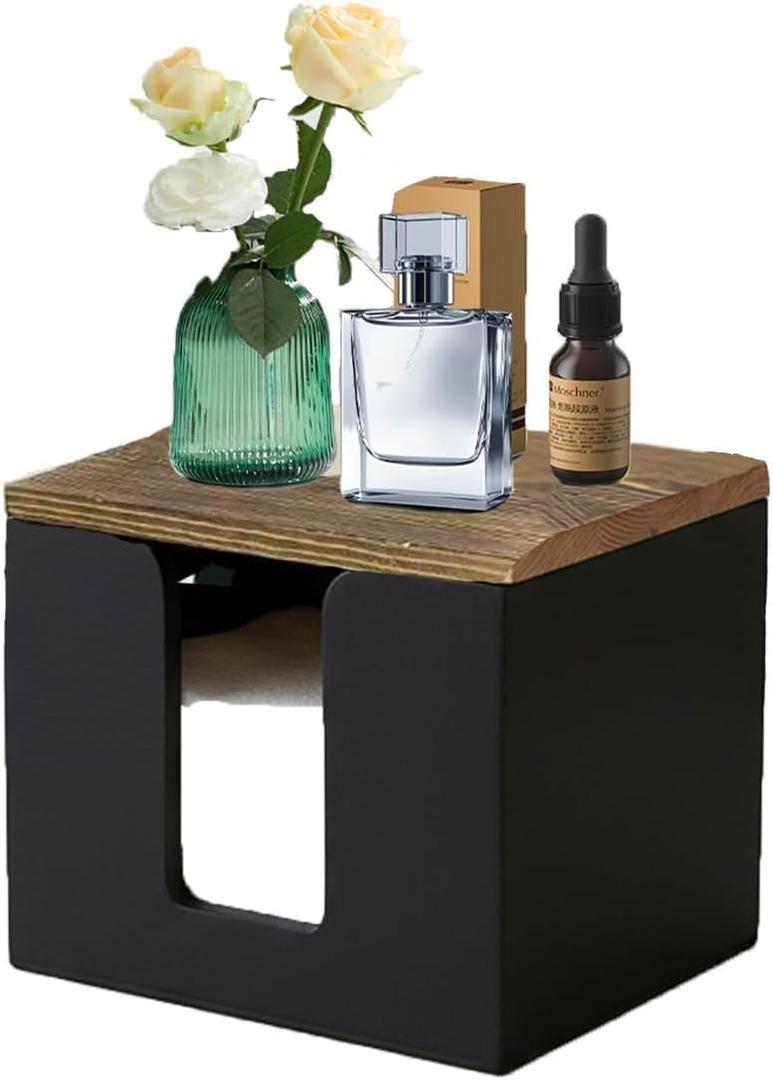 Disposable Face Towel Holder Box,Metal Storage Drawer with Lid Compatible for Clean Towels XL, Clean Skin Towel Club for Bathroom, Vanity Makeup,Coutertop Organization (Black)