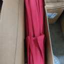 JEAREY 9FT Outdoor Patio Umbrella with Solar Lights, LED Lighted Pool Umbrella with Tilt and Crank, Outdoor Table Umbrellas for Deck, Yard & Market (Red)