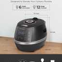 CUCKOO High Pressure Rice Cooker 6-Cup Uncooked / 12-Cup Cooked with Induction Heating Technology, Versatile Rice Maker with 13 Menu Options and Steam Plate, Voice Guide, Dark Gray (CRP-DHSR0609FD)