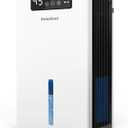 KeepGlad Dehumidifier, 98OZ Dehumidifiers for Home(1000sq.ft), Humidity Display Dehumidifier for Basement Bathroom Bedroom, Auto Shut Off, Washable Filter, Drain Hose, Timer, 7 Ambient Lights, White
