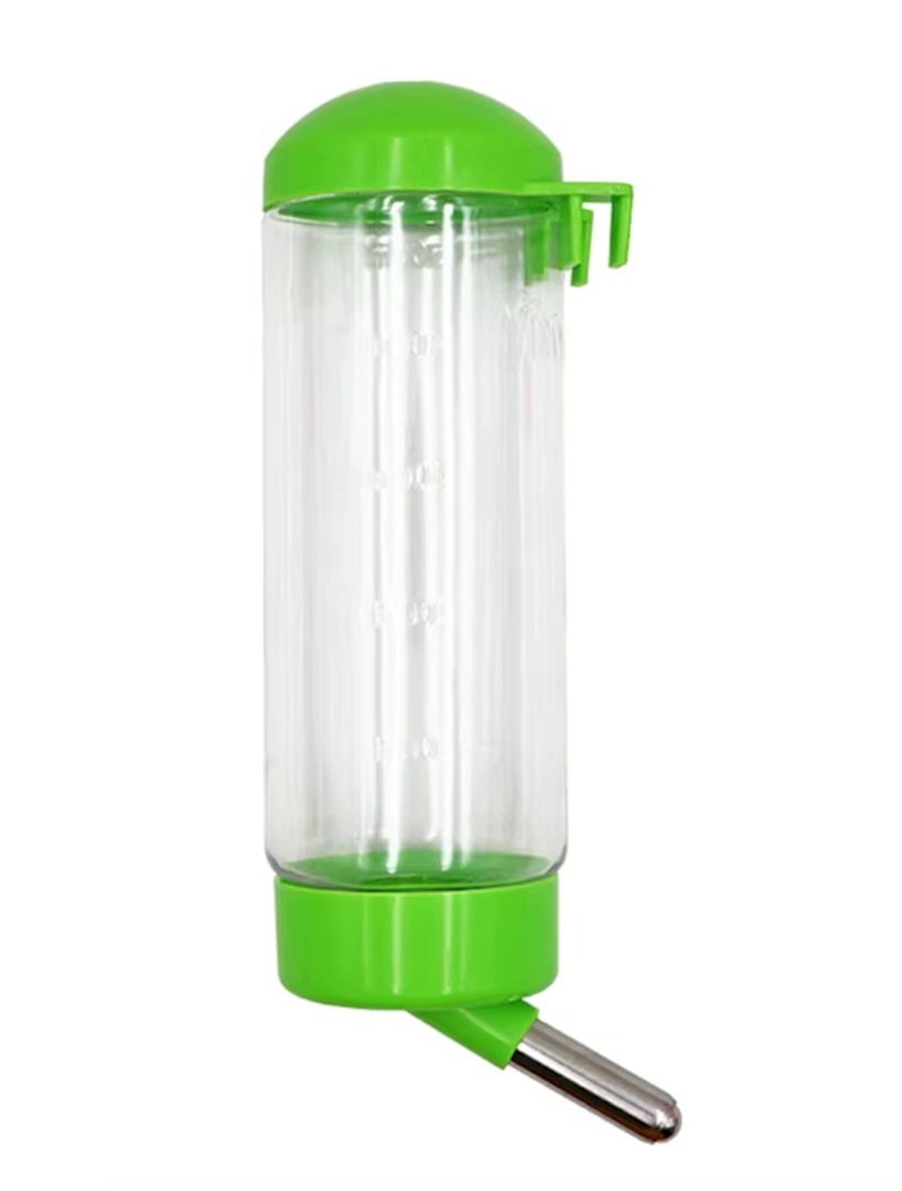 Rabbit Water Bottle No Drip for Cage 16 oz Guinea Pig Water Bottle Leak Proof Small Animal Water Dispenser for Bunnies - Green