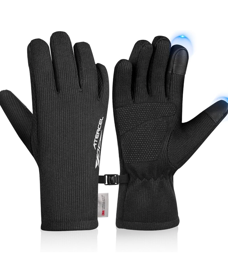 ATERCEL 3M Thinsulate Winter Gloves Men Women, Waterproof Thermal Cold Weather Gloves, Touchscreen Snow SKI Skating Gloves