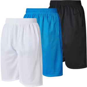 Ultra Performance Men's Athletic Mesh Short's 3 Pack Mens Basketball Shorts Gym Workout & Sport Short with Pockets for Men