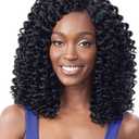 Shake N Go Freetress Synthetic Hair Crochet Braids - 2X Ringlet Wand Curl (1) (1 pack, 1 Jet Black)